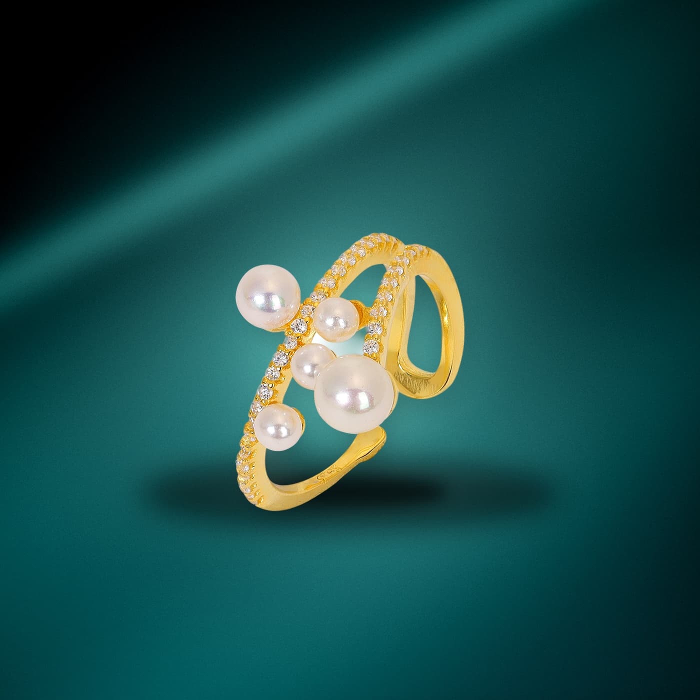 Pearl Cluster Elegance