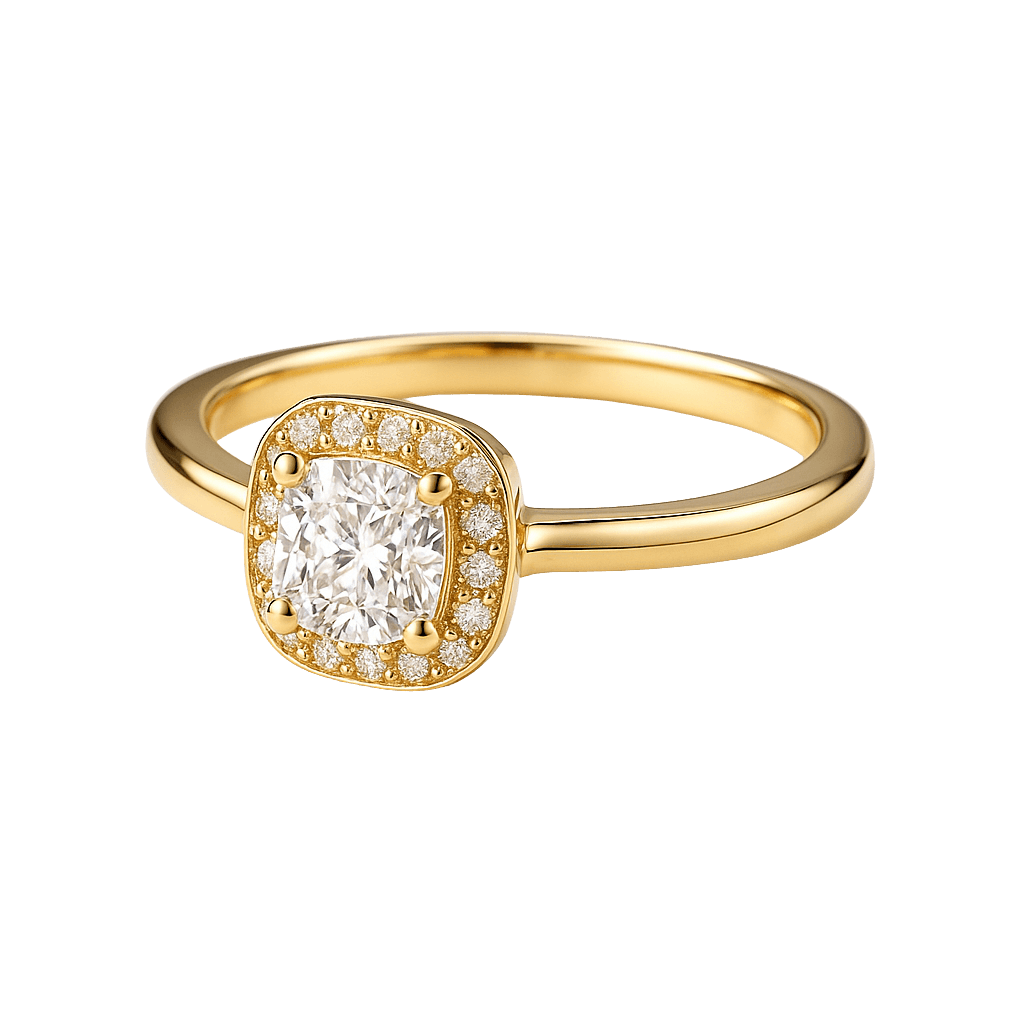 Brilliant Pear-Cut Promise Silver Ring