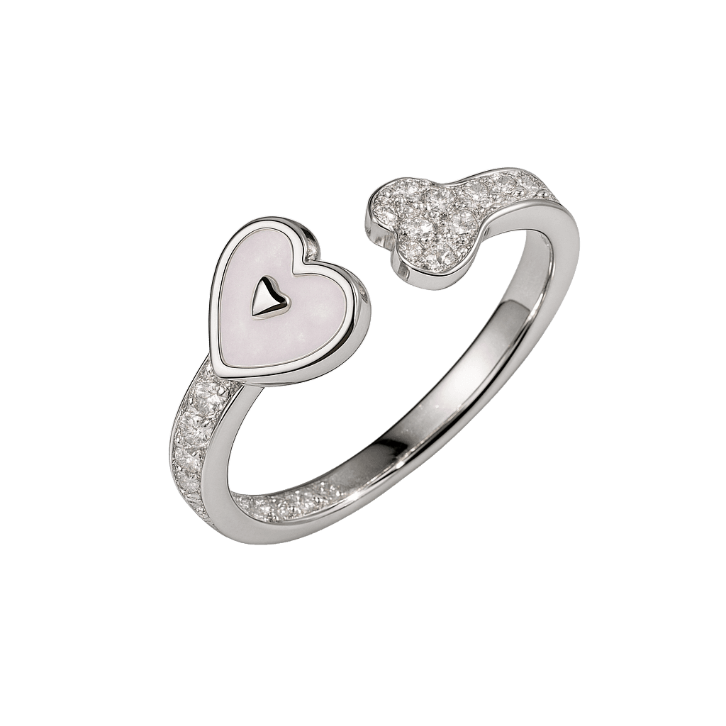 Golden Heart Silhouette Band Ring