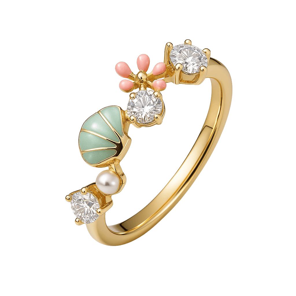 Spring Blossom Pastel Gemstone Ring