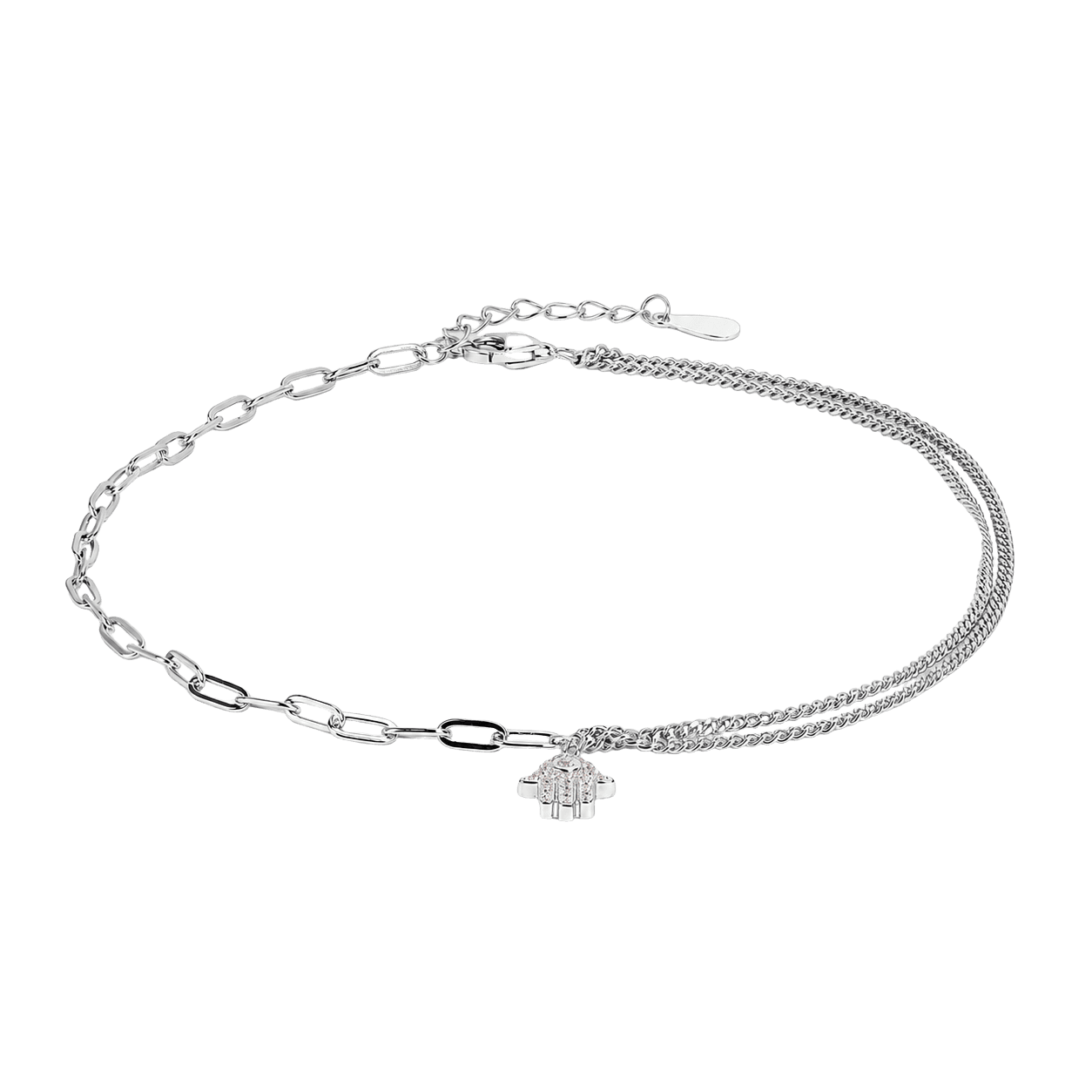 Divine Hand Paperclip Link Anklet alternate view