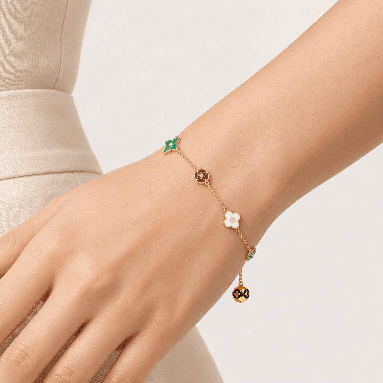 Boho Shape Gold Chain Bracelet alternate view
