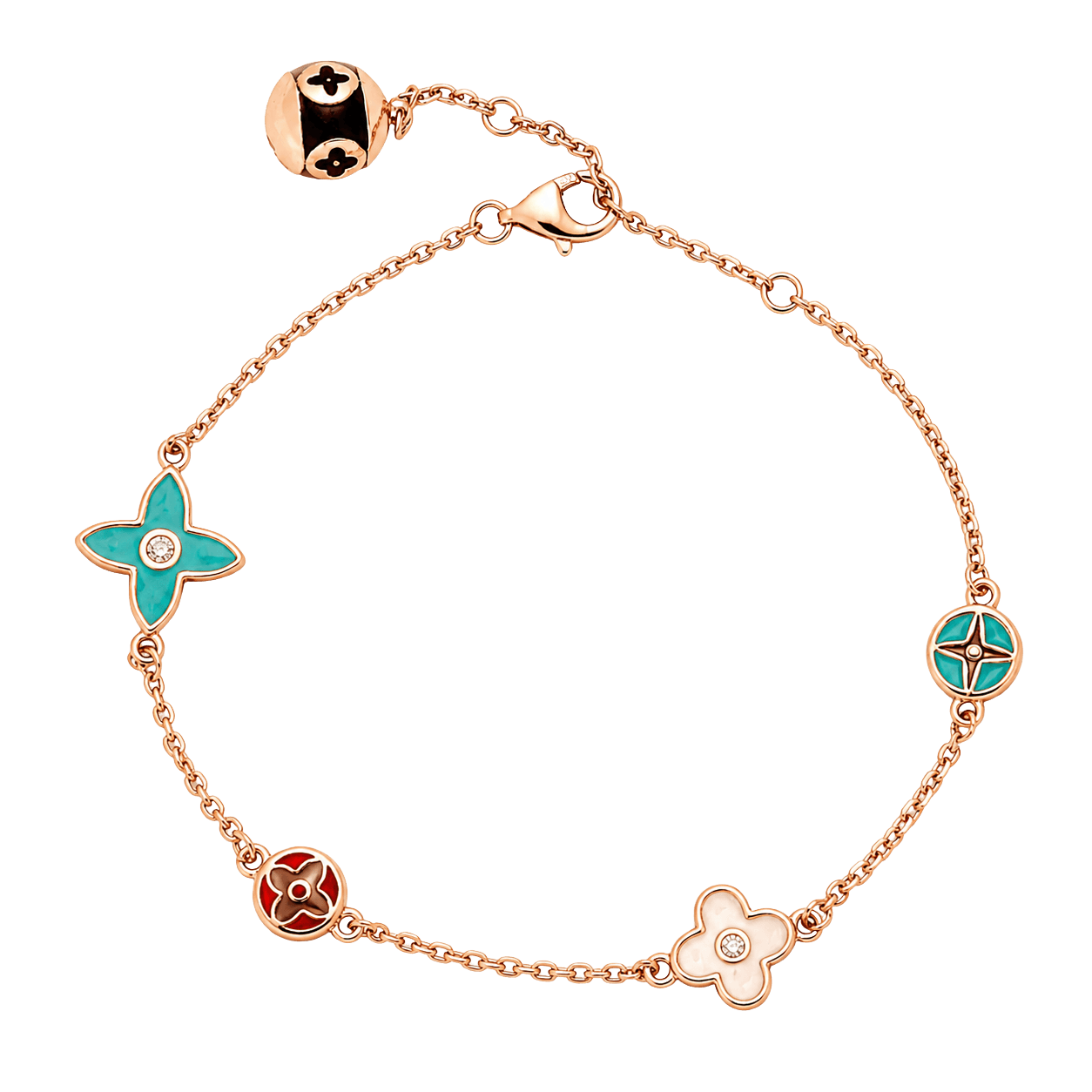 Boho Shape Rose Gold Chain Bracelet