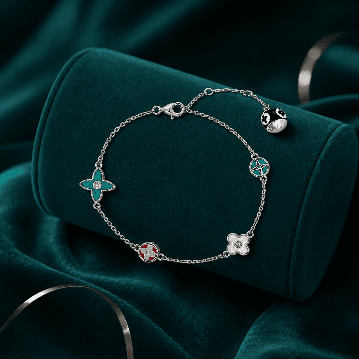 Boho Shape Silver Chain Bracelet