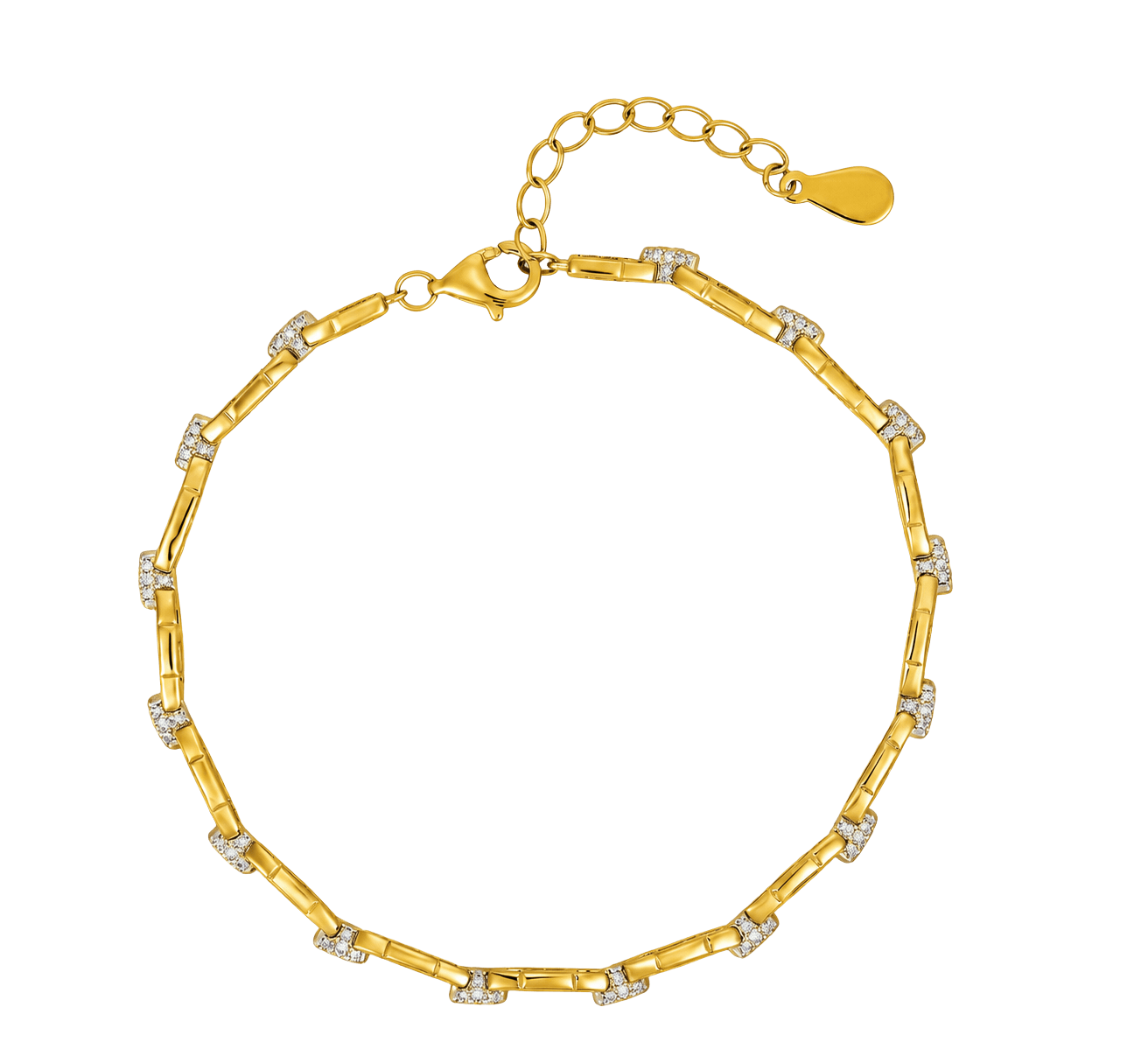 Delicate Oval Lock Pattern Bracelet view 1