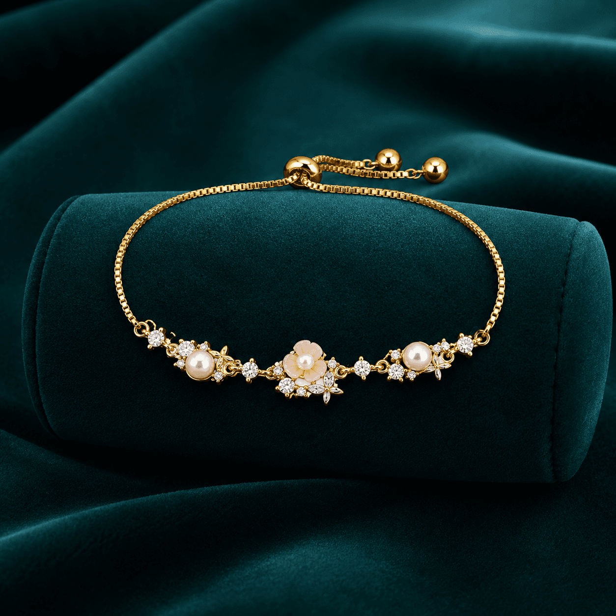 Lustrous Flora Chain Bracelet alternate view