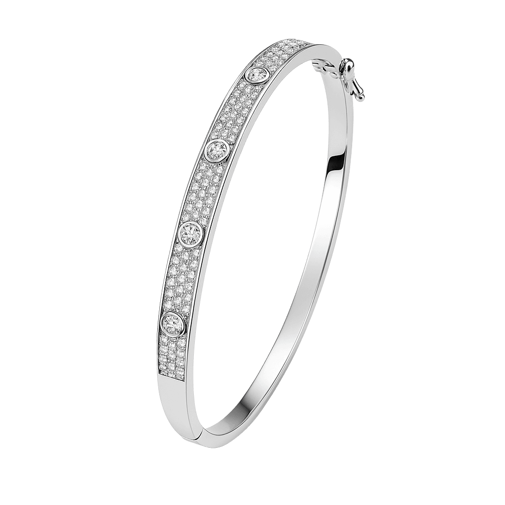 Luxe Screw Dot Bangle Bracelet view 1