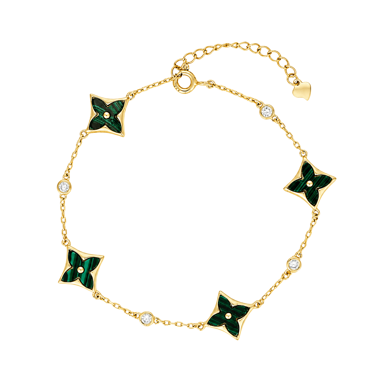 Nova Green Star Chain Bracelet