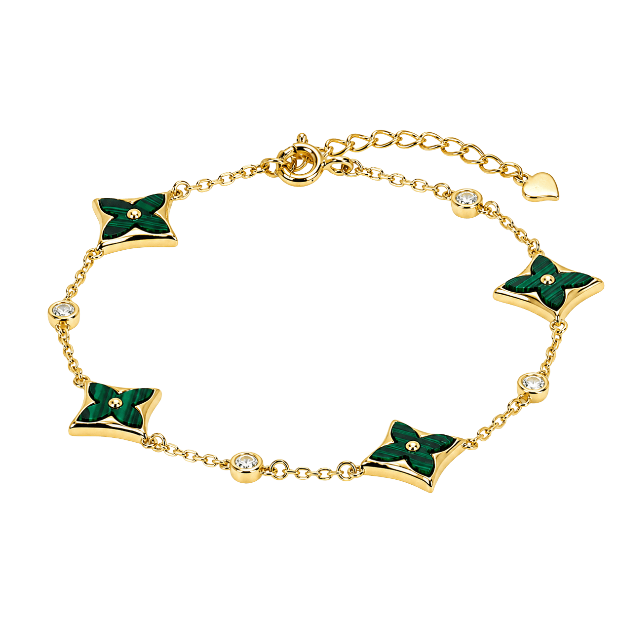 Nova Green Star Chain Bracelet