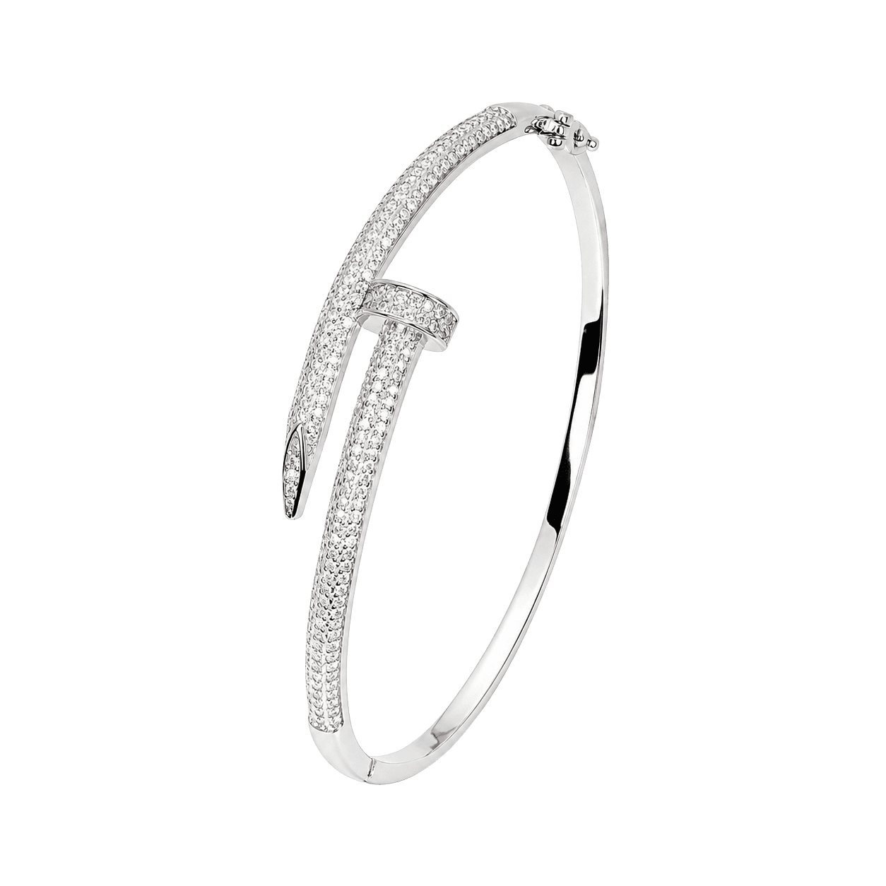Pave Nail Wrap Bangle Bracelet