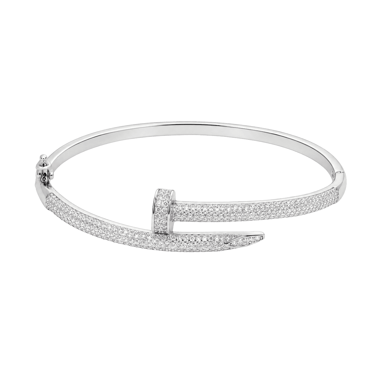 Pave Nail Wrap Bangle Bracelet