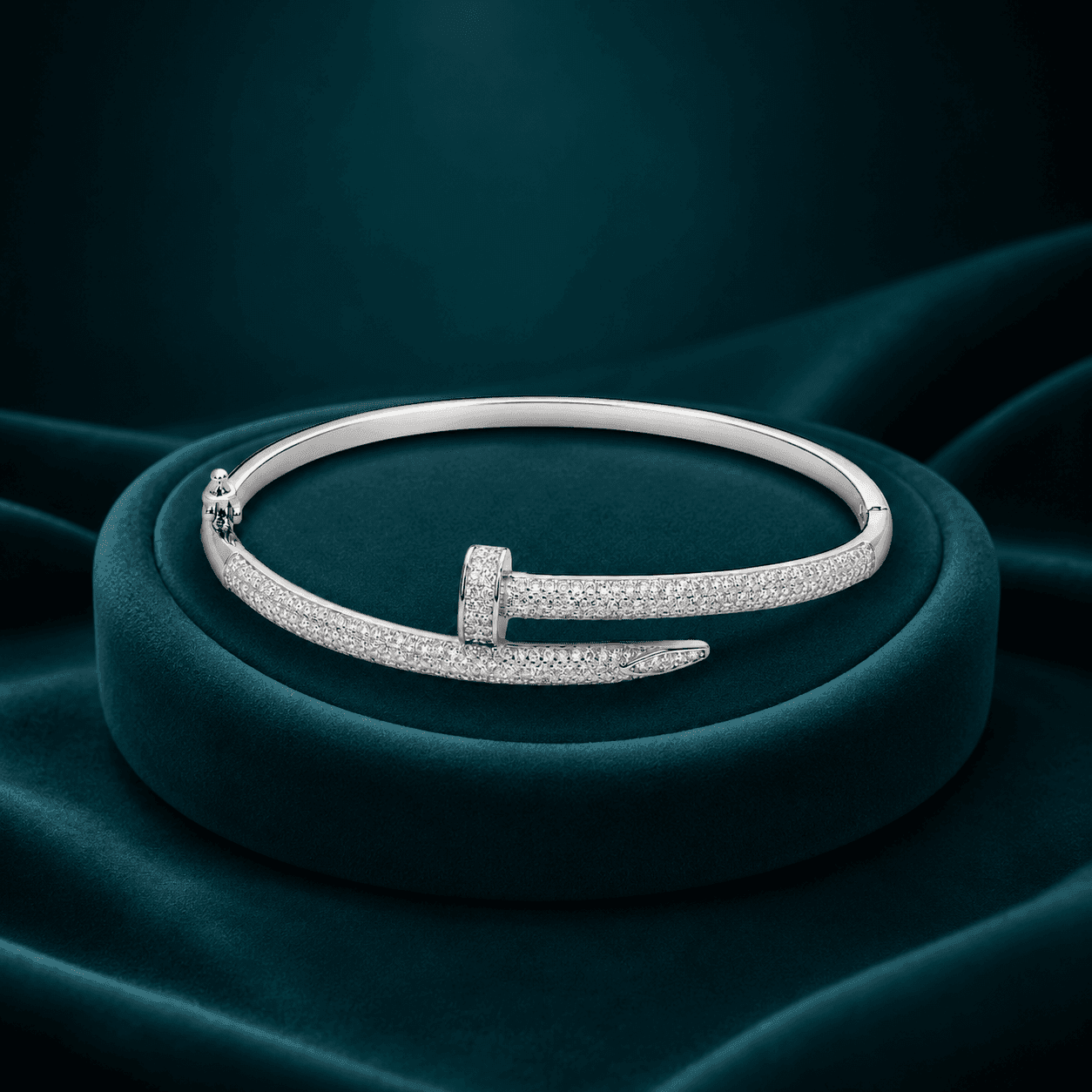 Pave Nail Wrap Bangle Bracelet