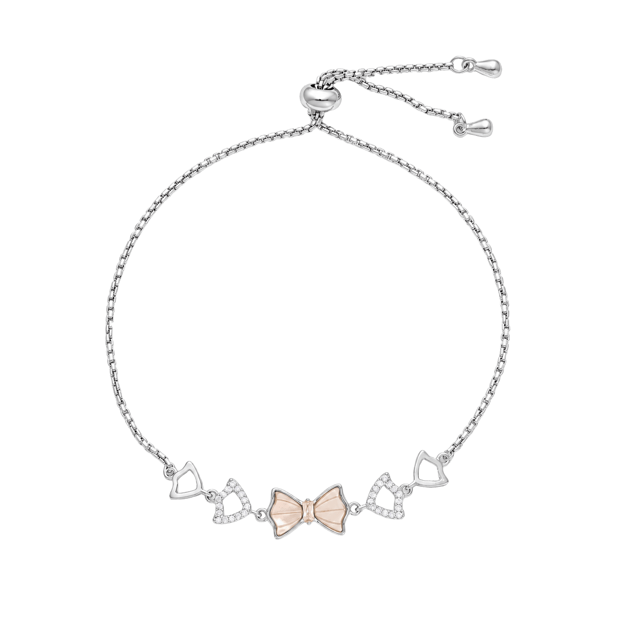 Velour Bow Tie Adjustable Bracelet