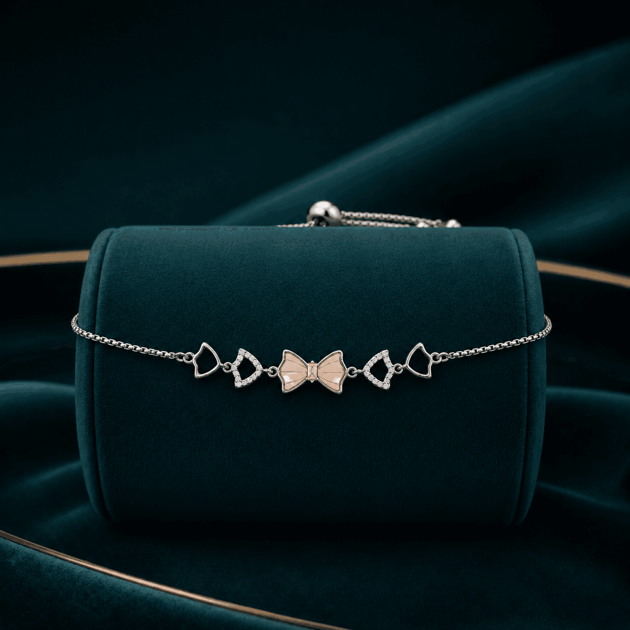 Velour Bow Tie Adjustable Bracelet alternate view