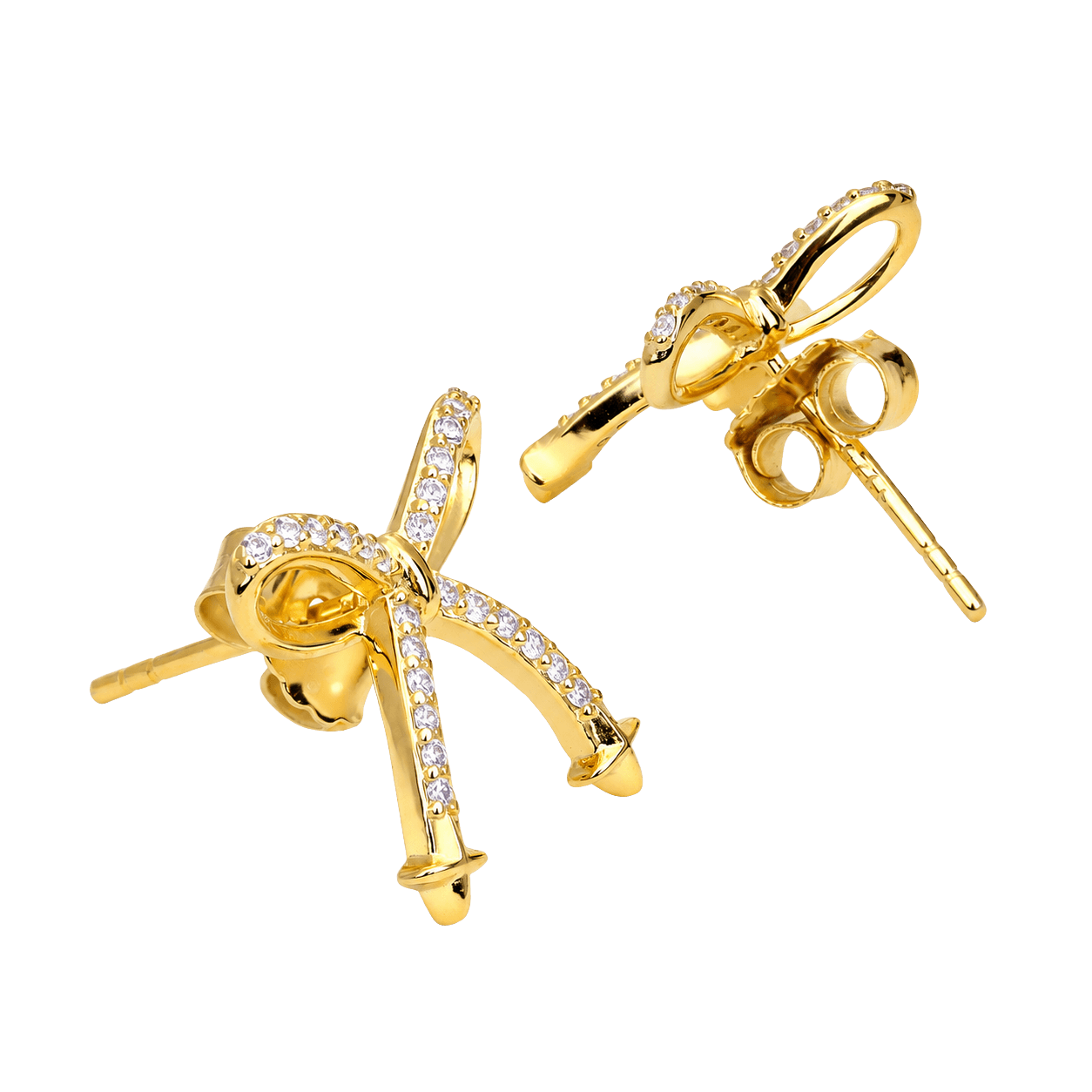 Aura Gold Bow Earrings alternate view