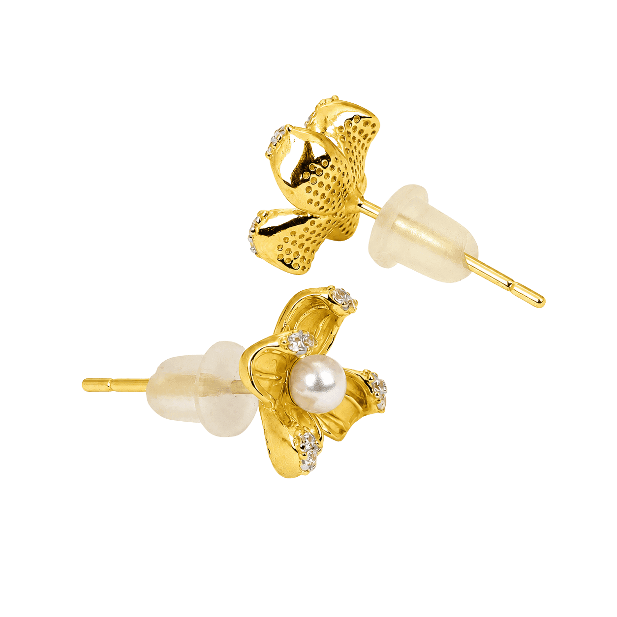 Golden Flora Solitaire Studs