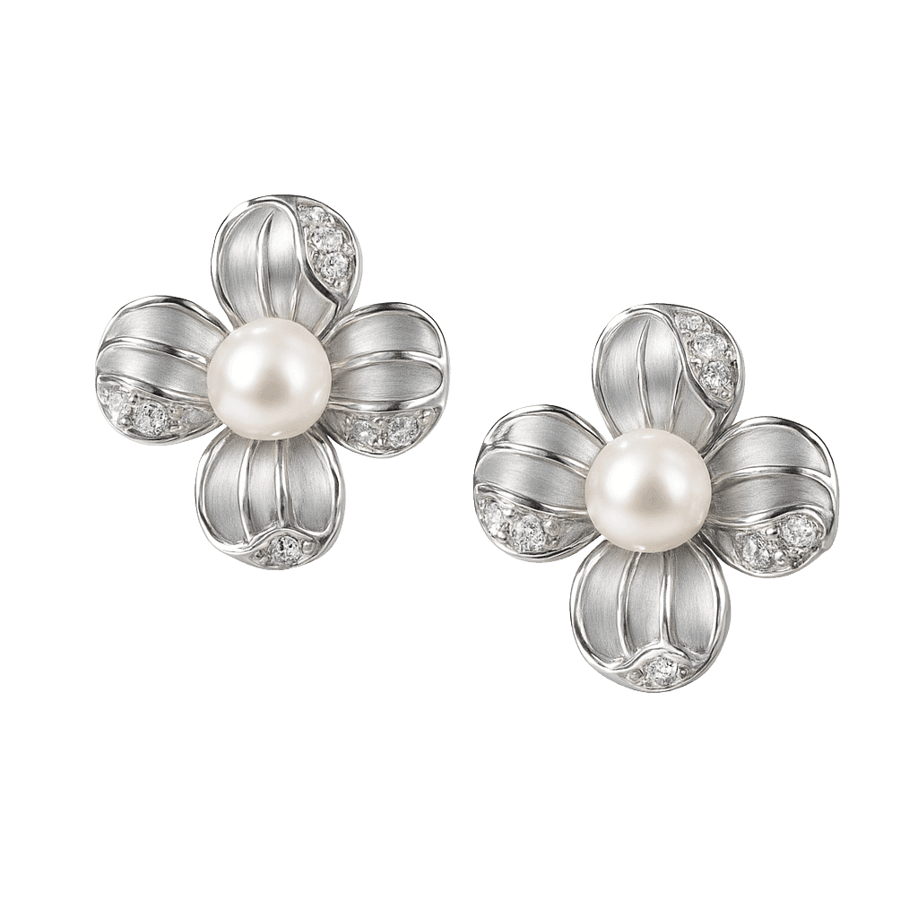 Golden Flora Solitaire Studs
