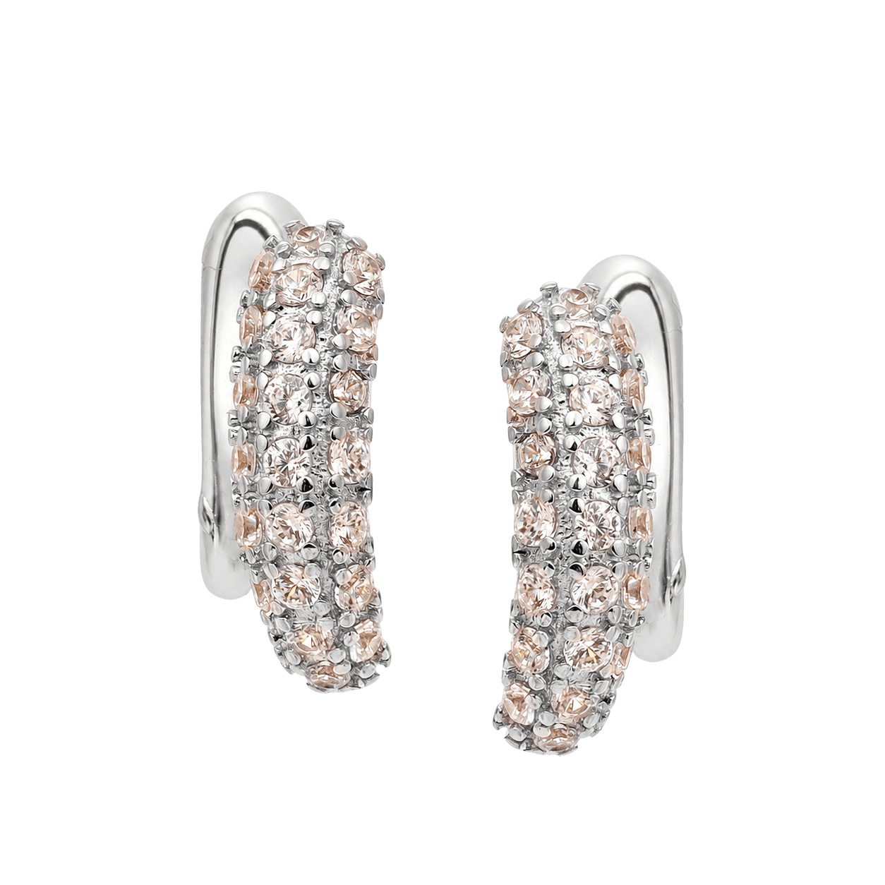 Glitzy Golden Textured Hoop Earrings