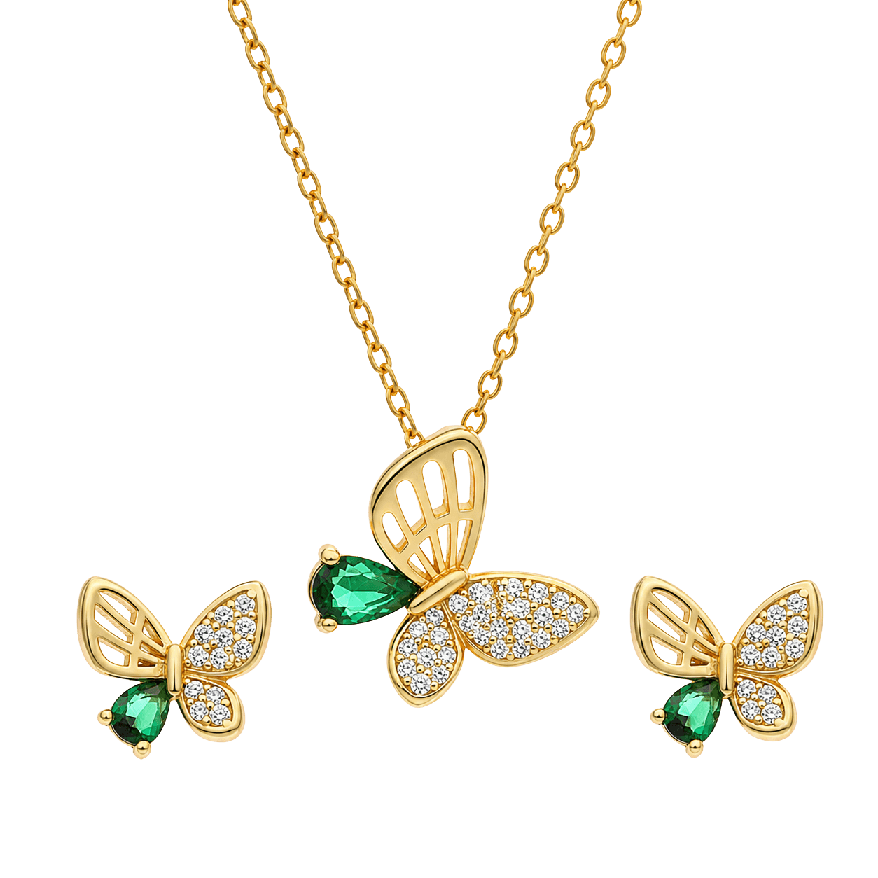 Monarch Butterfly Gold Plated Set view 1