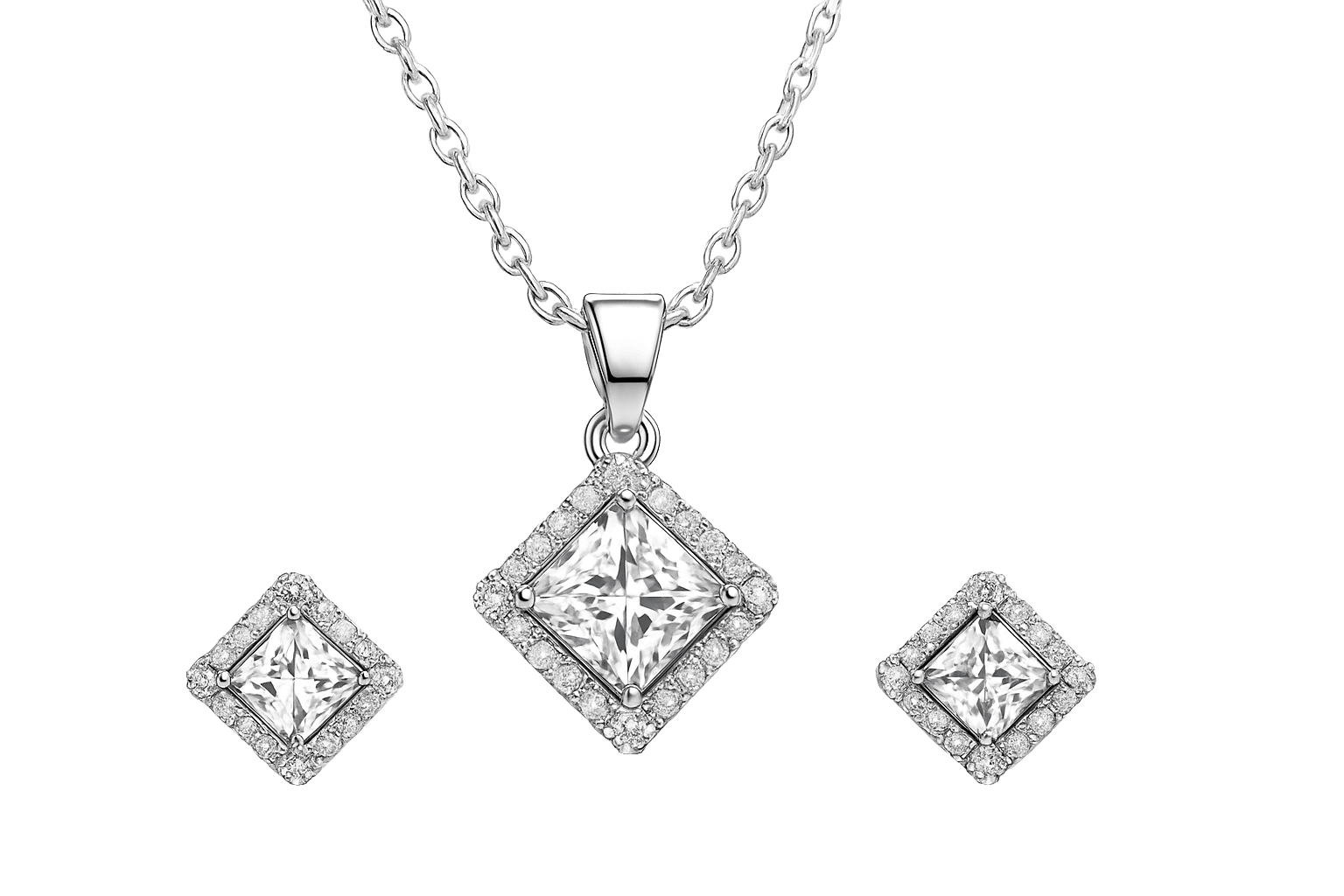 Royal Square Filigree Statement Set