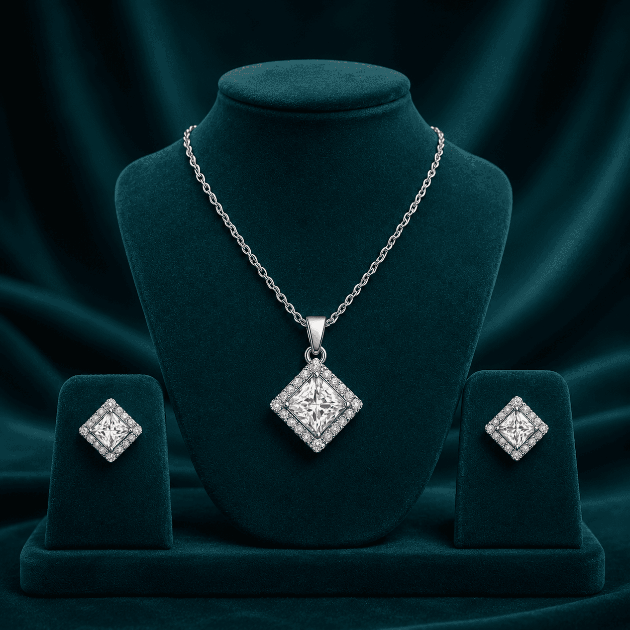 Royal Square Filigree Statement Set alternate view