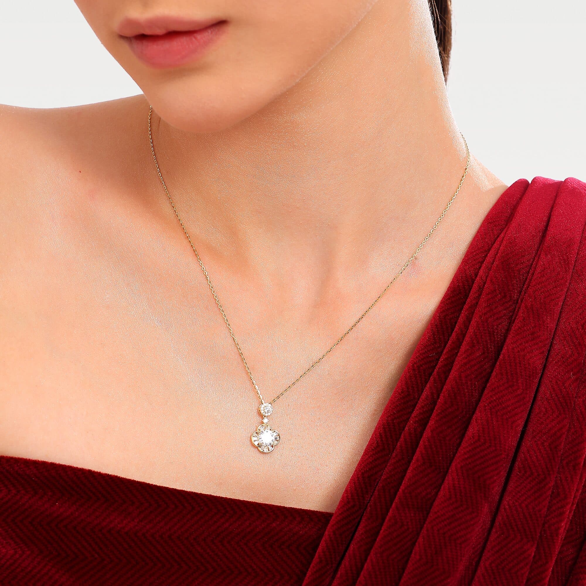 Aura Crystal Petal Pendant