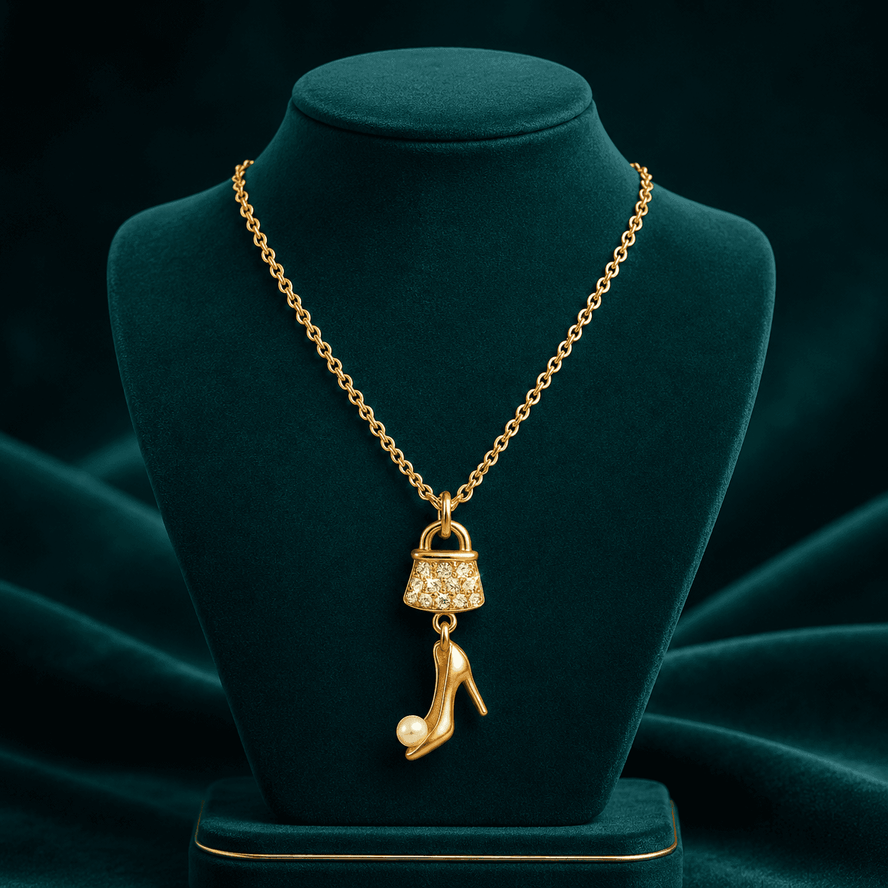 Aura Glamour Bag & Heel Chain Pendant