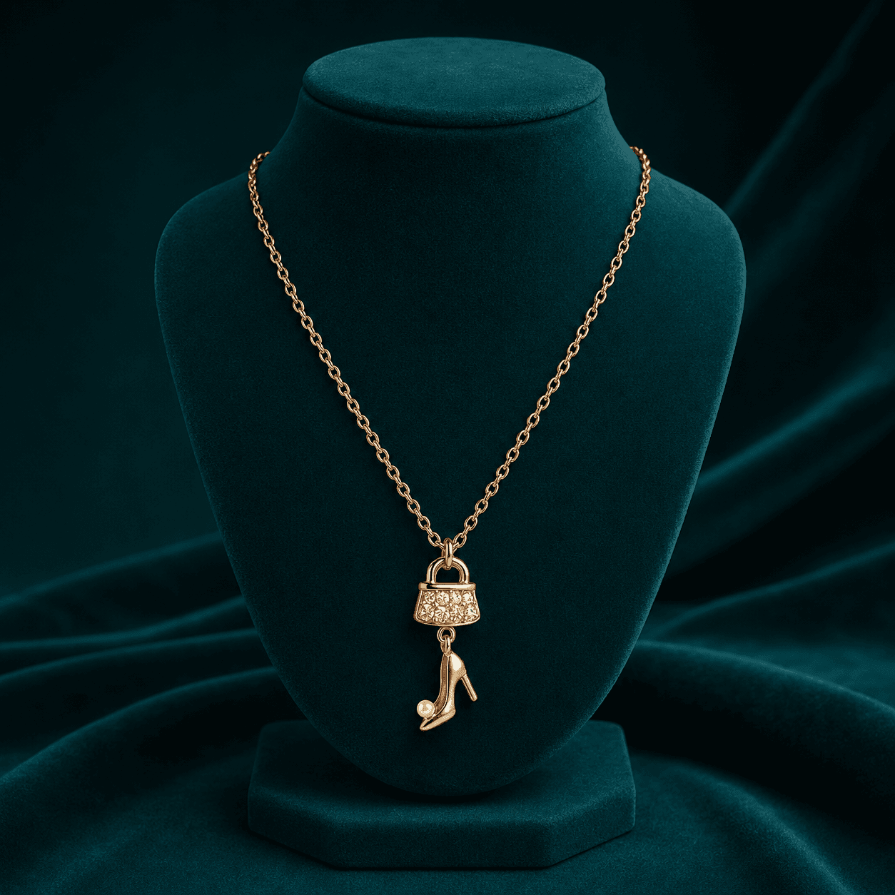 Aura Glamour Bag & Heel Chain Pendant