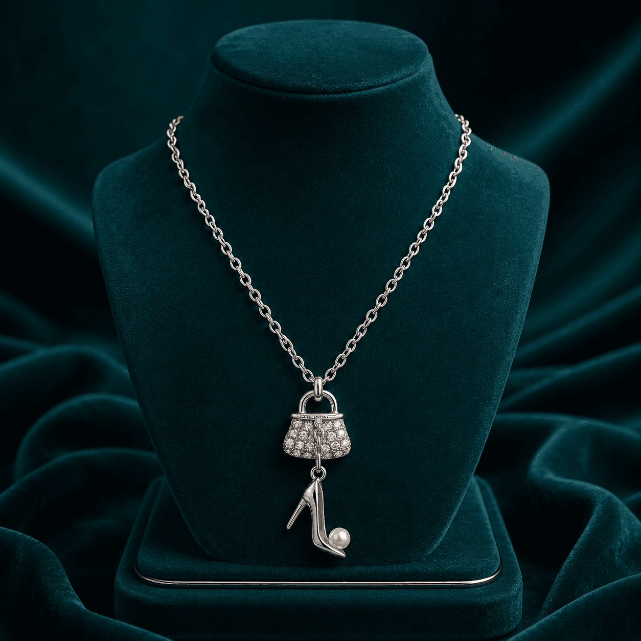 Aura Glamour Bag & Heel Chain Pendant