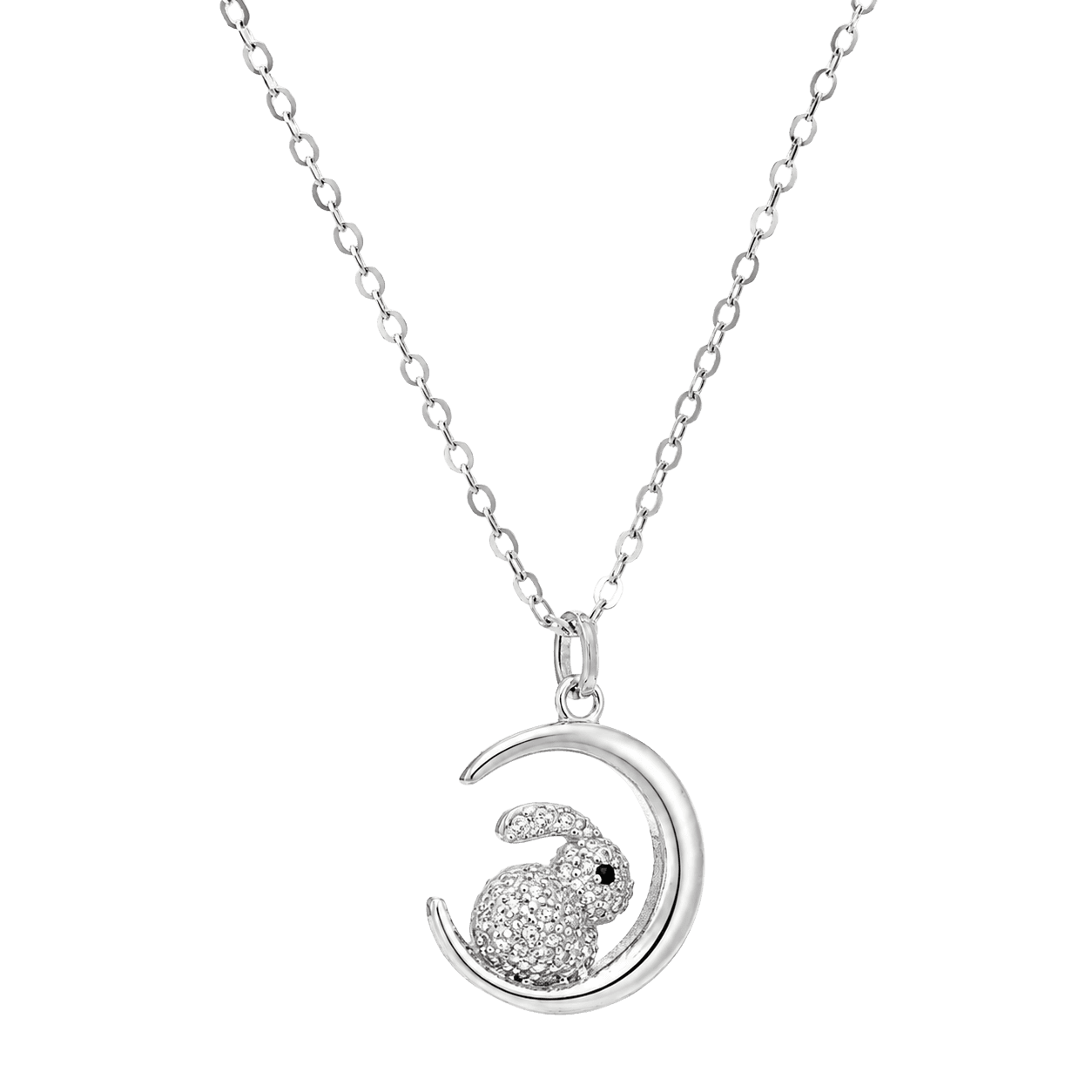 Dreamy Moon & Rabbit Chain Pendant