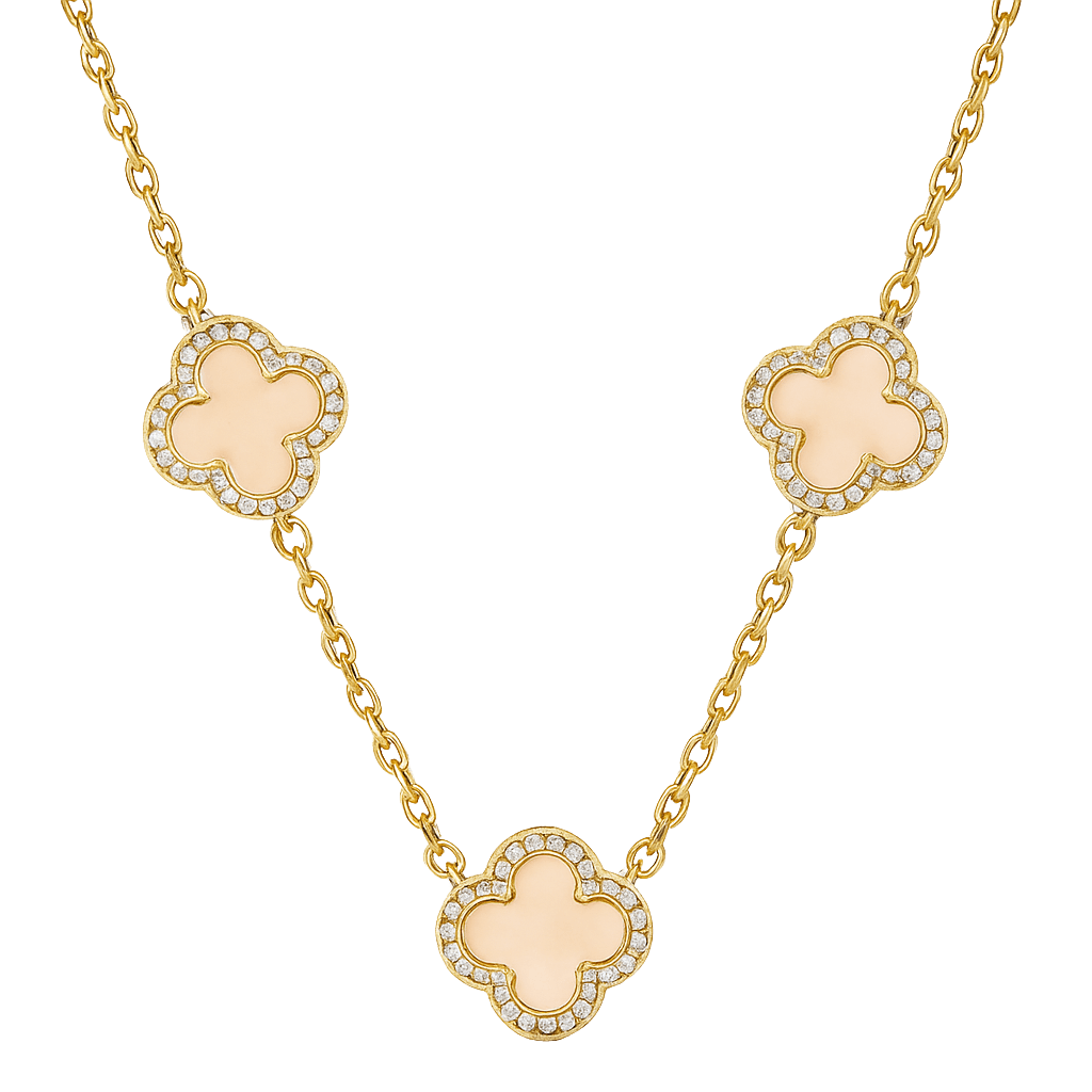 Lucky Triple Clover Chain Pendant