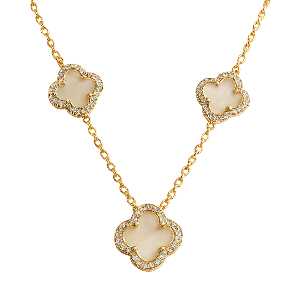 Lucky Triple Clover Chain Pendant