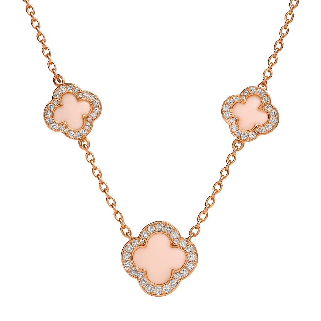 Lucky Triple Clover Chain Pendant