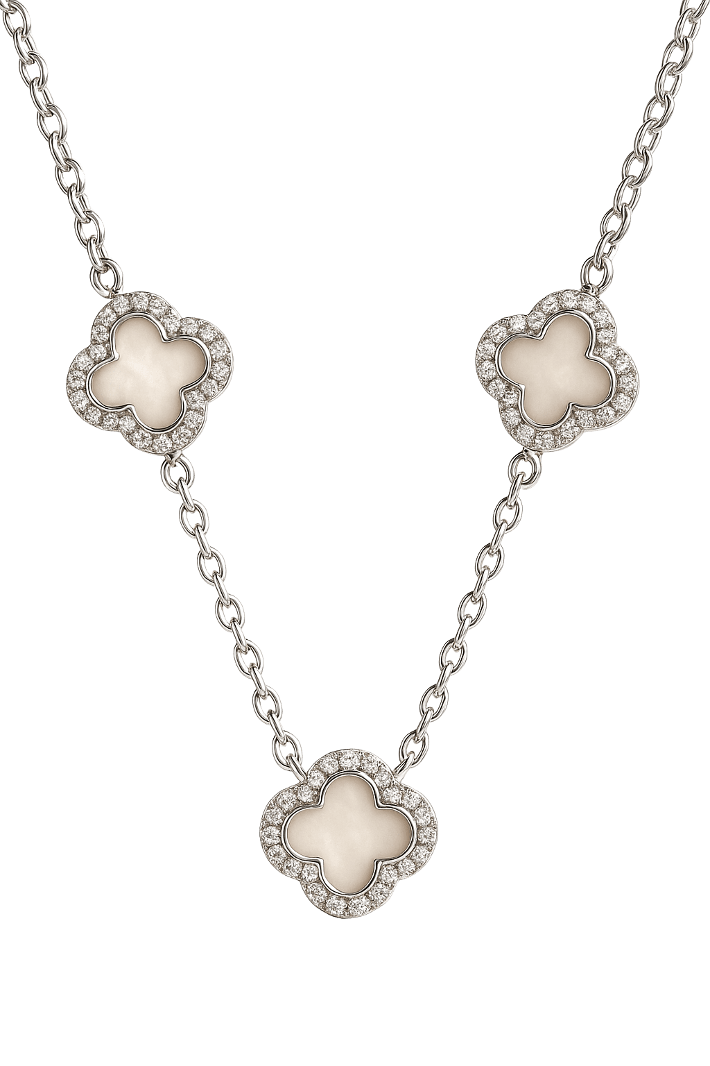 Lucky Triple Clover Chain Pendant