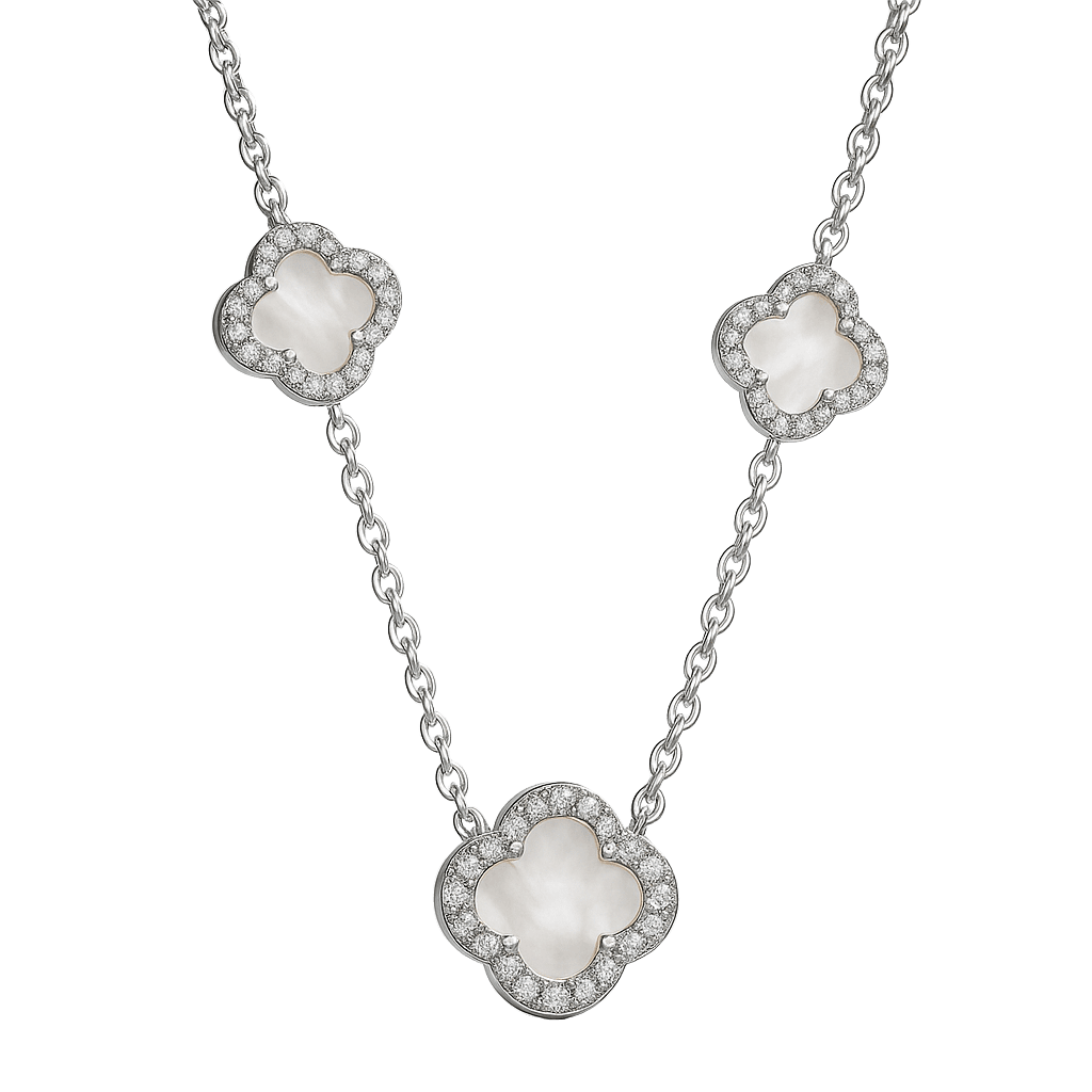 Lucky Triple Clover Chain Pendant