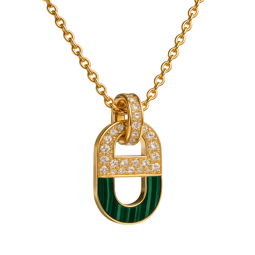 Minimal Green Charm Pendant view 1