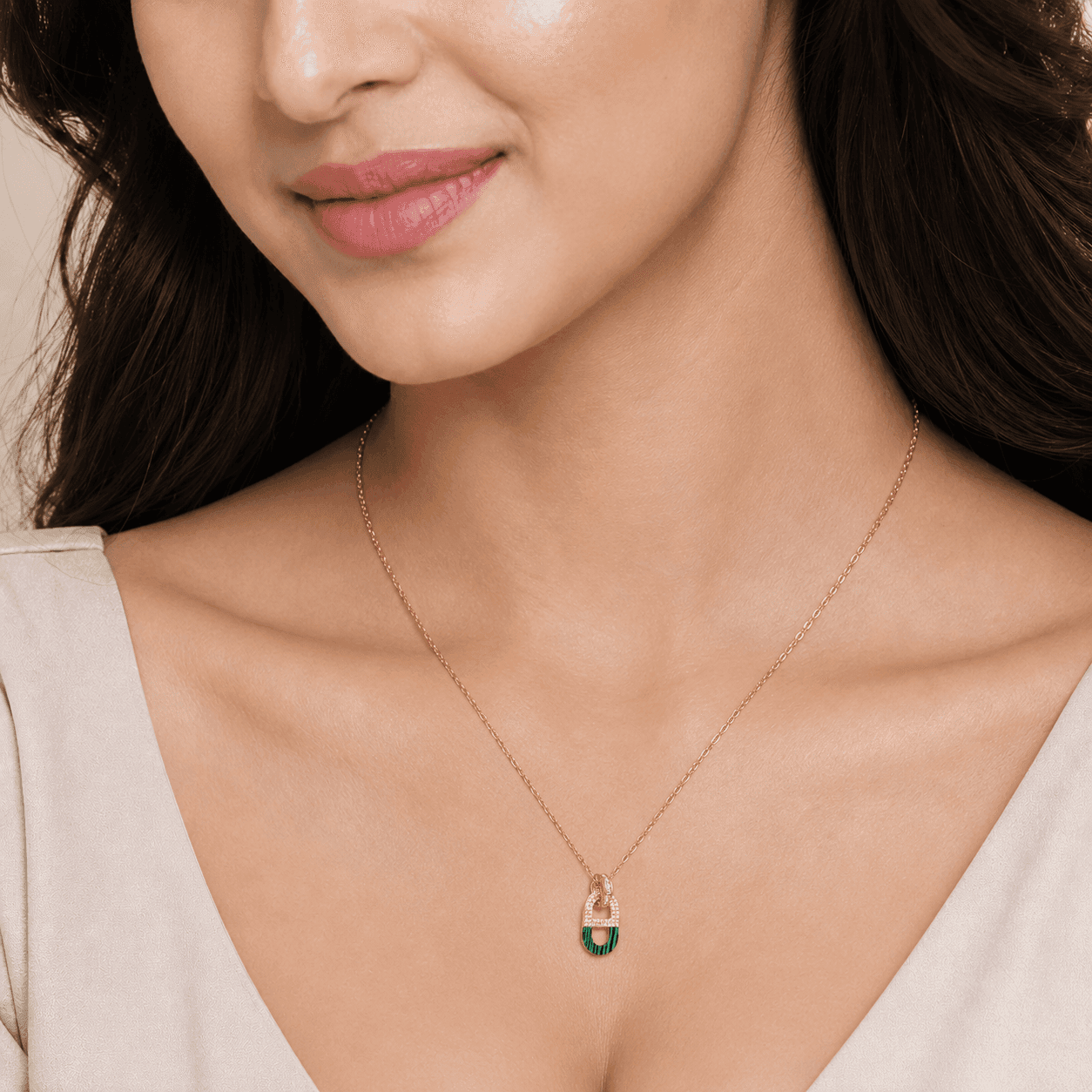 Minimal Green Charm Pendant