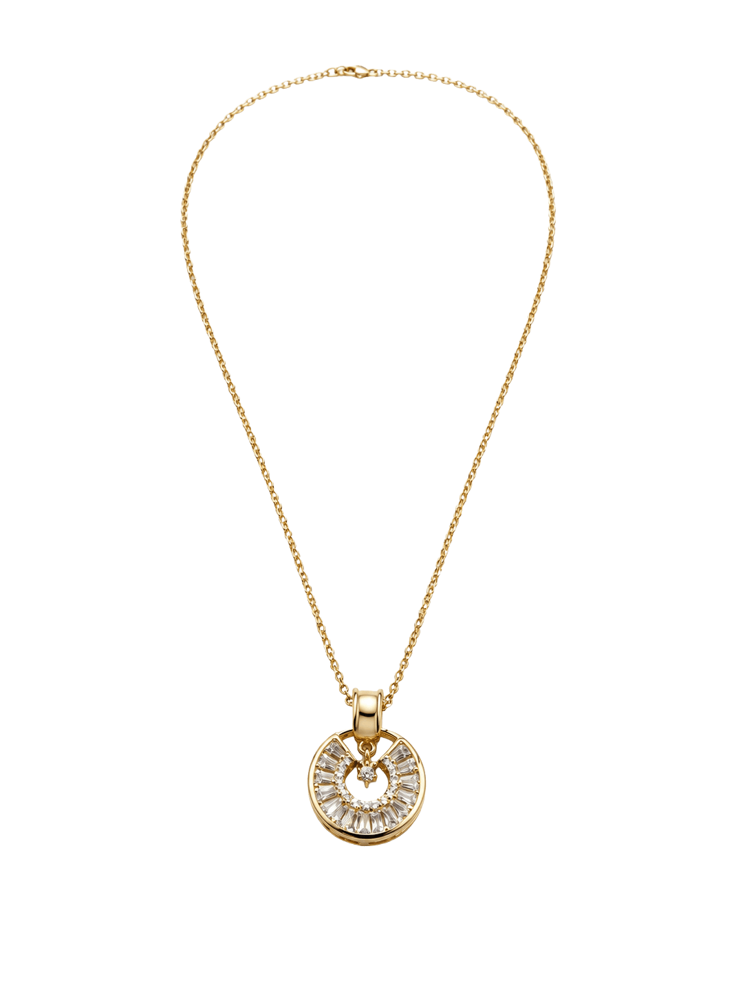 The Eclipse Solitaire Drop Chain Pendant alternate view
