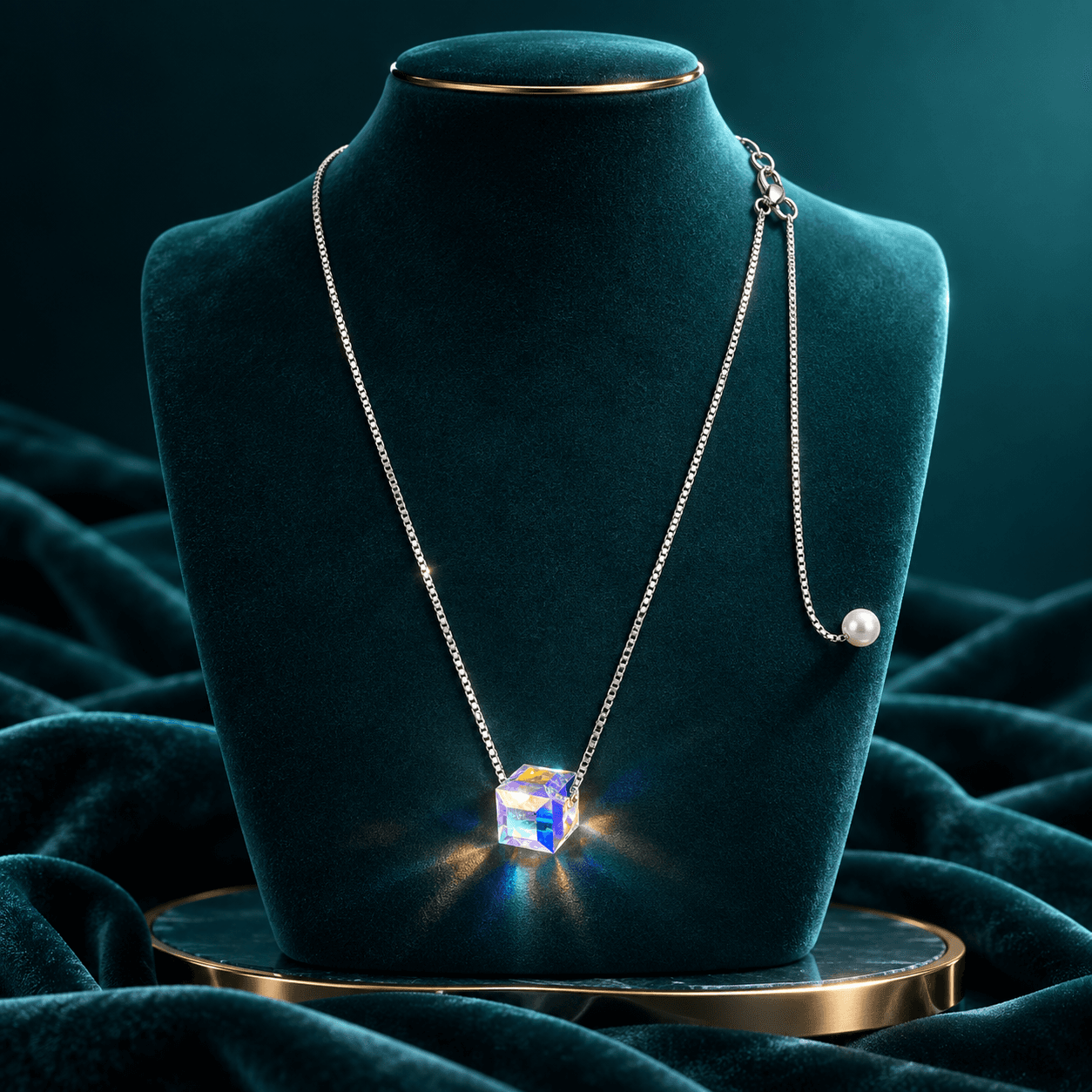The Stellar Cube Crystal Necklace