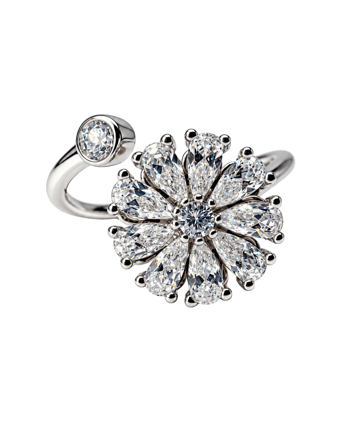Celestia Bloom – Crystal Sunburst Ring view 1