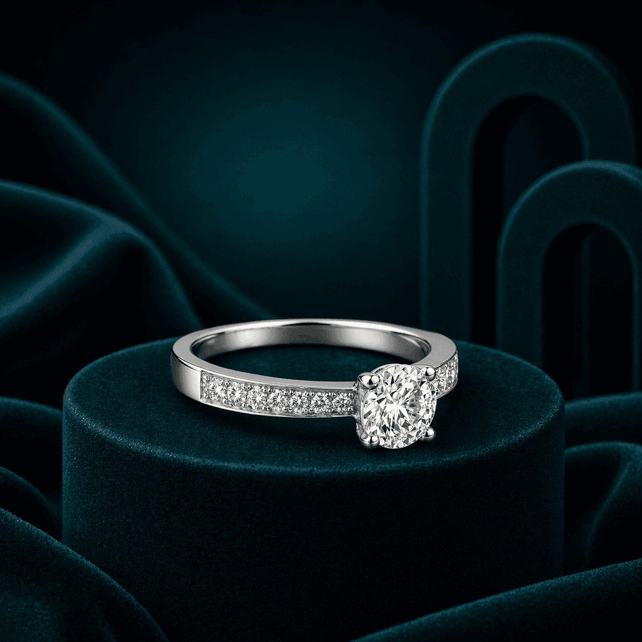 Dual Tone Intertwined Bridal Rings