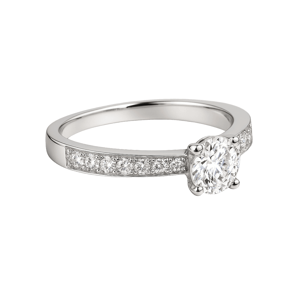 Dual Tone Intertwined Bridal Rings alternate view