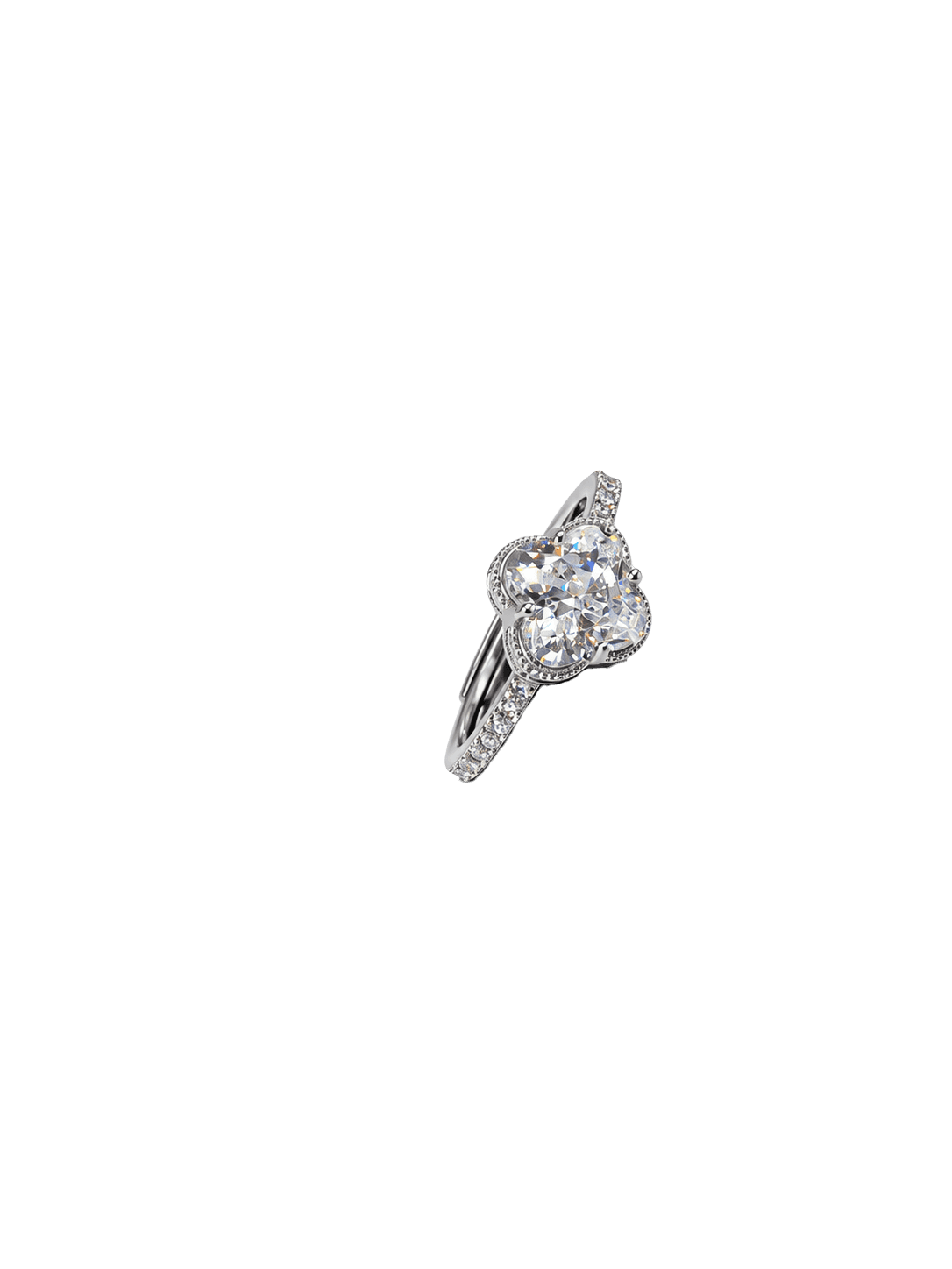 Forever Quatrefoil Engagement Ring alternate view