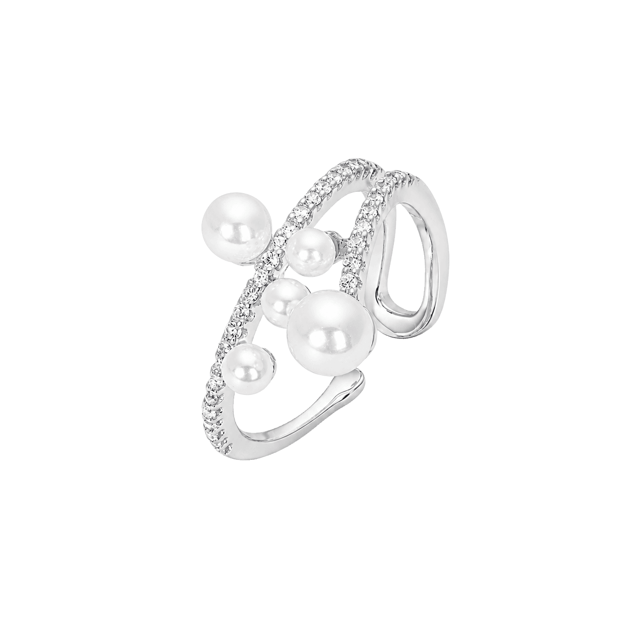 Pearl Cluster Elegance Statement Ring view 1
