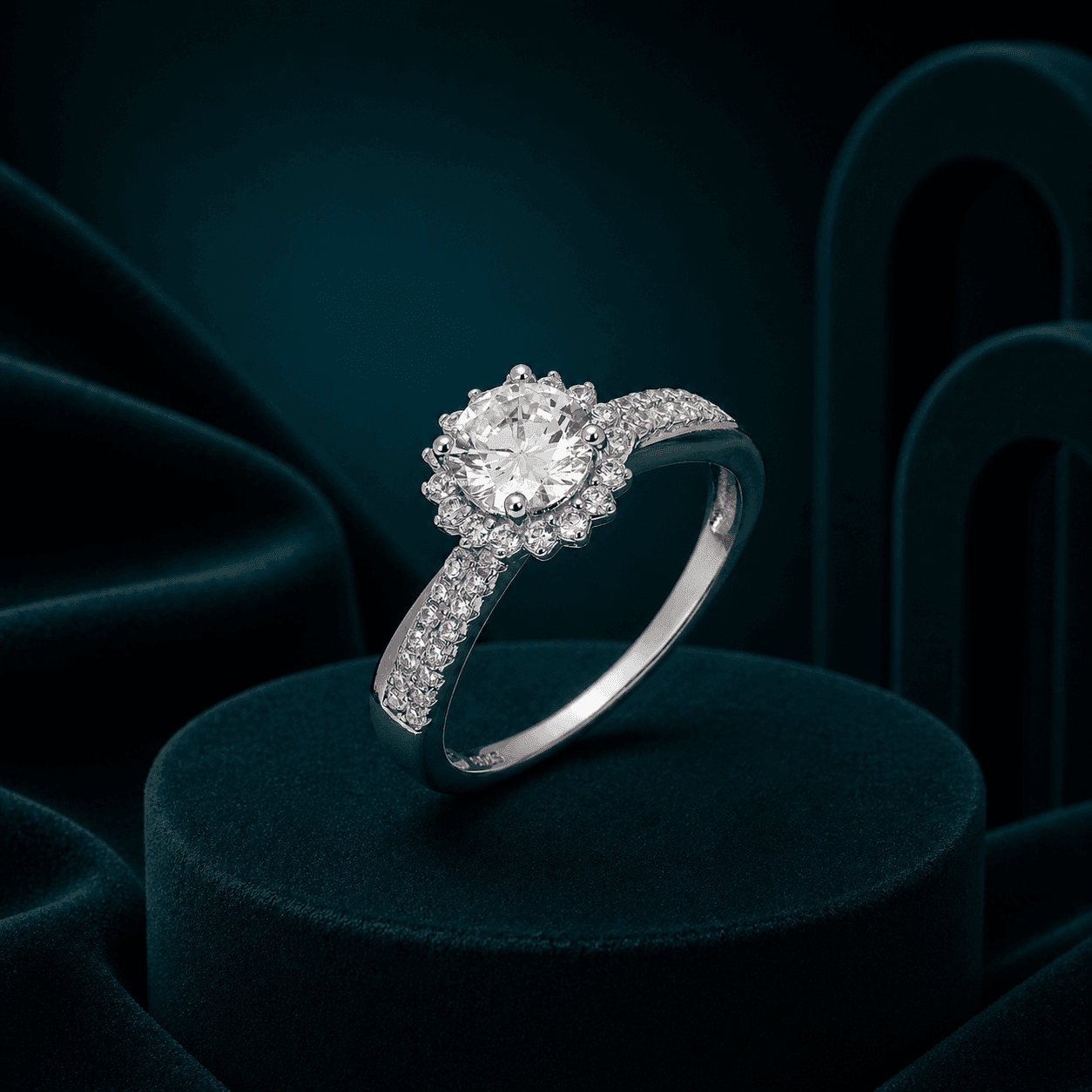 Royal Solitaire Duo Ring alternate view