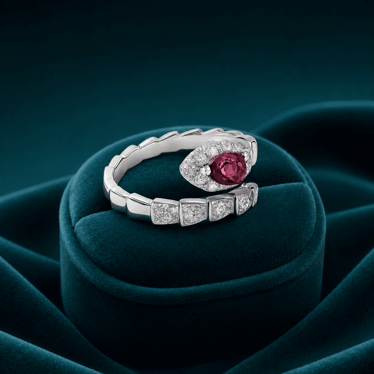 Ruby Red Marquise Cocktail Ring alternate view