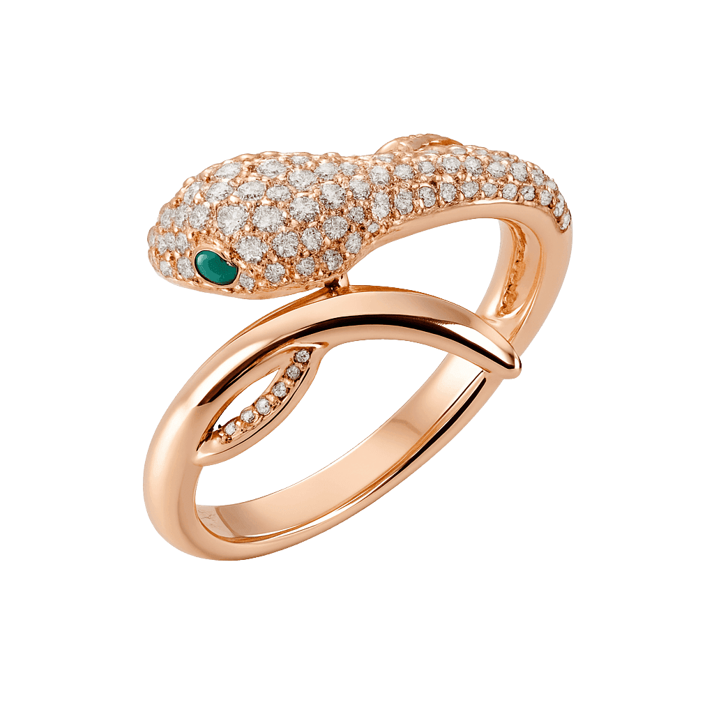 Snake Curvy Statement Ring