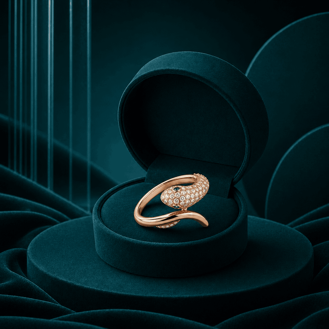 Snake Curvy Statement Ring alternate view