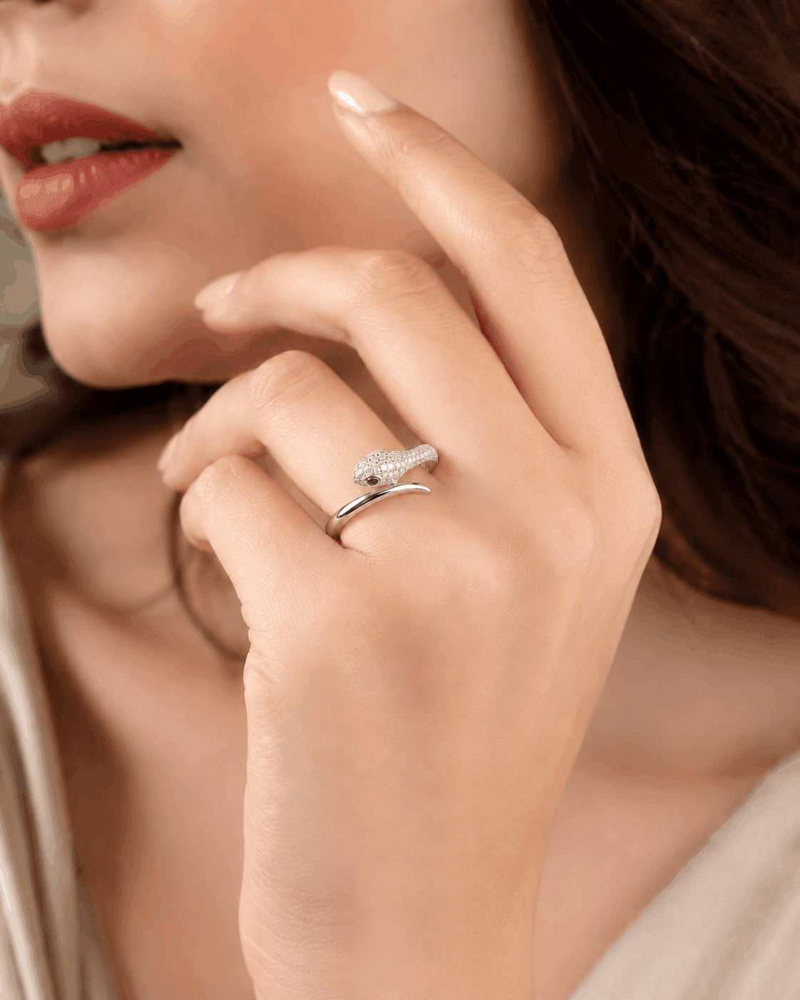 Snake Curvy Statement Ring
